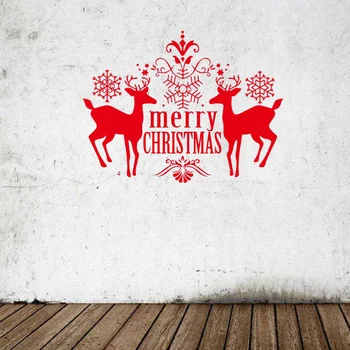 

1pc Wall Sticker Creative Beautiful Removable Christmas Exquisite Wall Decal Paste Sticker Paper for Home Store