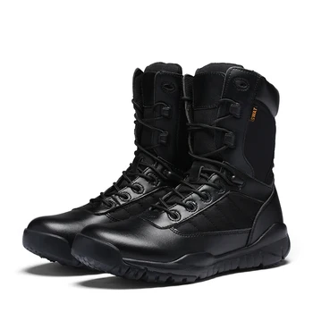 

New Genuine Leather Special Force Tactical Desert Combat Military Boots Men Shoes Outdoor Autumn Male Mens Tactical Boot