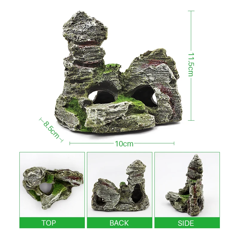 2 шт. аквариум креативная Смола скала для декорирования моделирование горная пещера пейзаж аквариума украшения