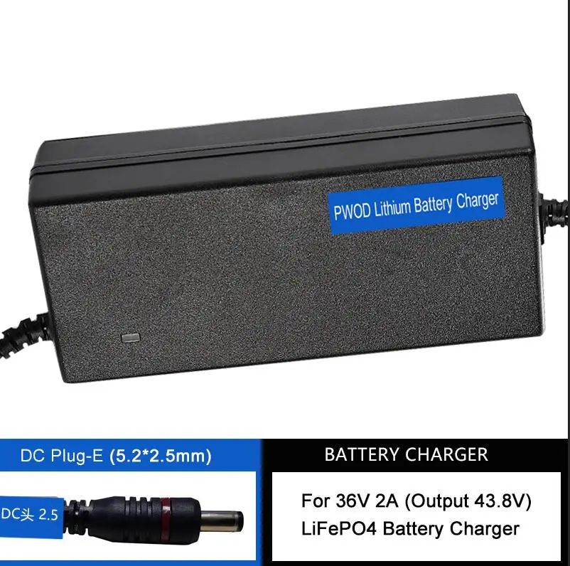 36V 2A Plug-E 43.8V 36 В 48 В 2A литиевая батарея зарядное устройство LiFePO4 батарея 43,8 в 58,4 в электрический велосипед Скутер зарядное устройство источник питания баланс автомобиля - Цвет: 36V 2A Plug-E 43.8V