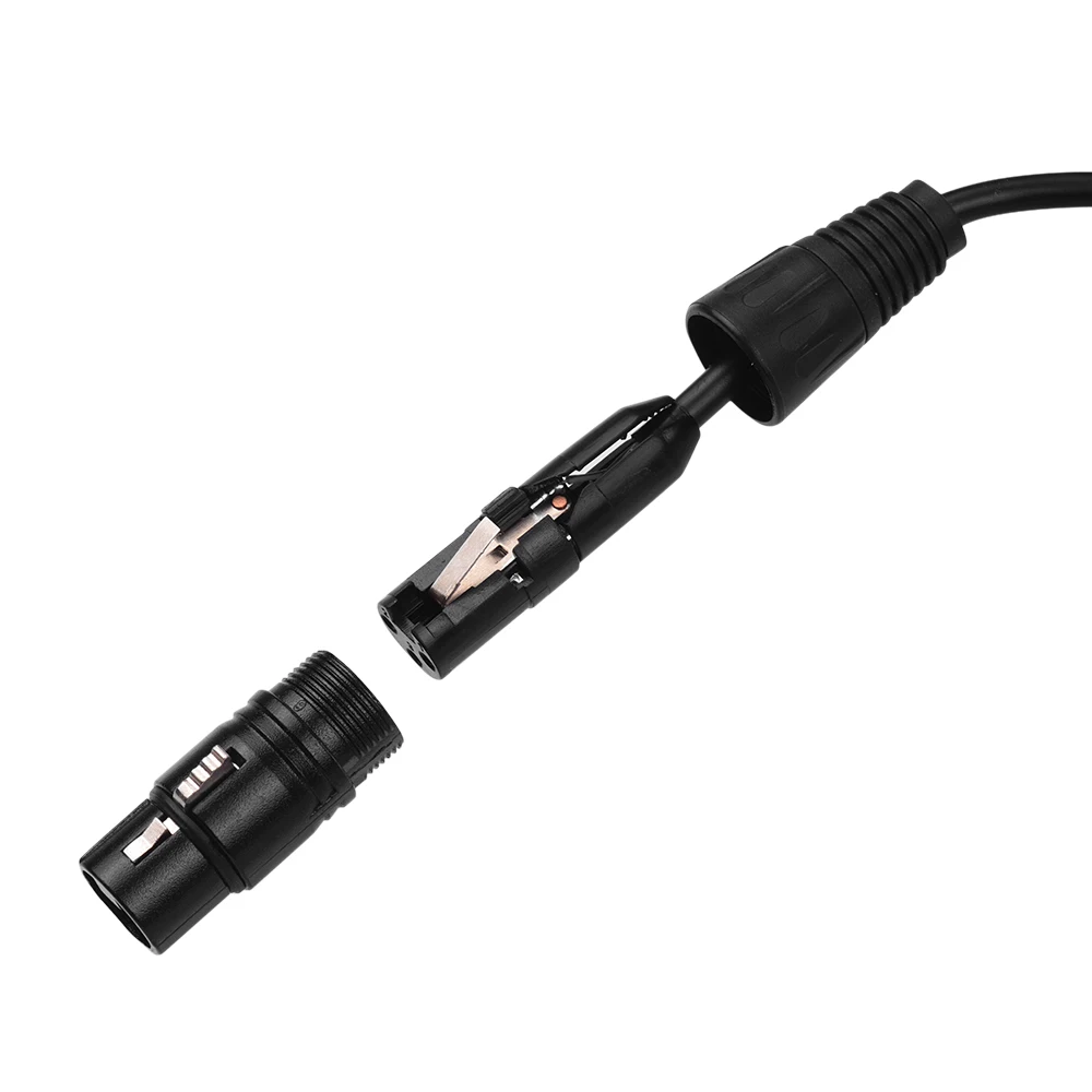 RJ45 мужской сетевой разъем для 3-Pin Mini XLR Женский удлинитель DMX512 кабель сценический студийный кабели провода серебро/черный Цвета
