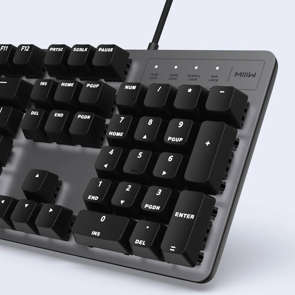 Xiaomi MIIIW игровая механическая клавиатура 600K 104 клавиш красный переключатель USB проводной компьютер геймер с подсветкой светодиодный подсветка для ПК ноутбука