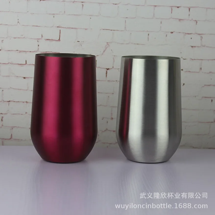

201 Stainless Steel Double Layer dan xing bei Stainless Steel Red Wine Glass-a Small Amount