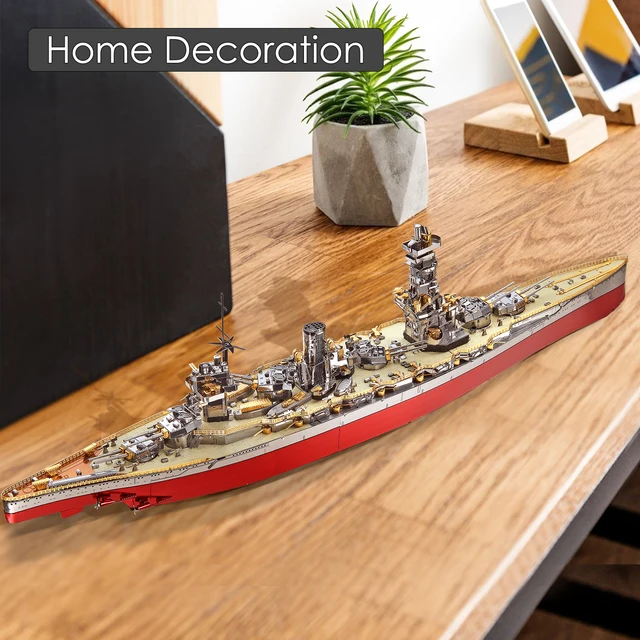 Piececool 3D Metal Puzzle Model Building Kits-Fuso Battleship DIY Jigsaw Toy ,Christmas Birthday Gifts for Adults Kids 4