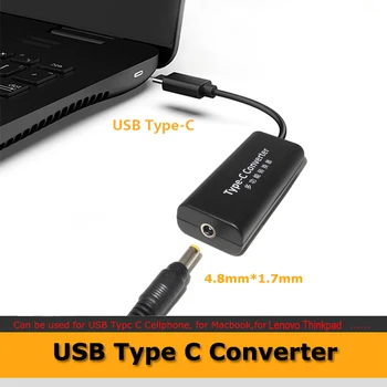 

4.8*1.7mm to USB Type C Male Power Adapter Converter Dc Plug Power Jack Connector Charger for Laptop Mobile Phones 5V 9V 20V 45W