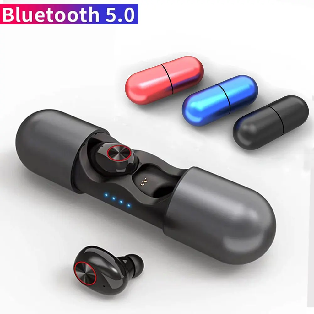 

TWS Bluetooth Earphones True Wireless HiFi Noise Cancelling Sports Earphone Handsfree Headset Mini Earbuds With Mic