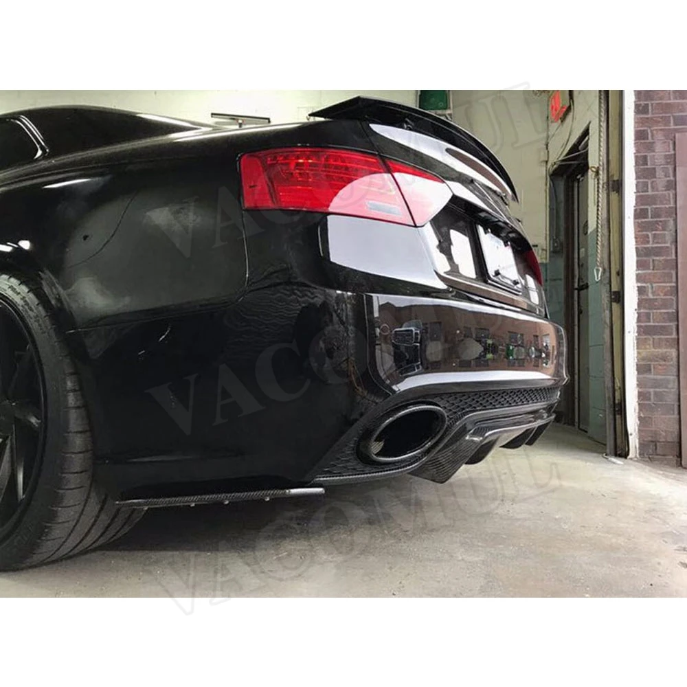 Задний спойлер из углеродного волокна для Audi A5 RS5 2012- защита заднего бампера для губ автомобильный Стайлинг