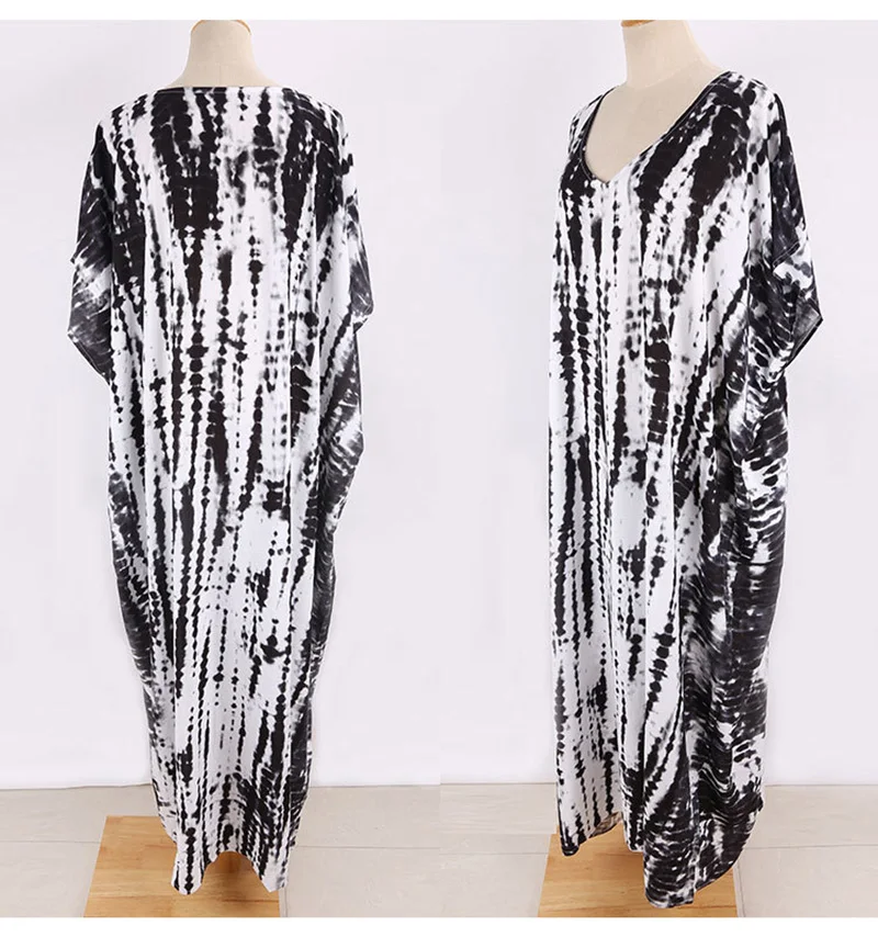 Fitshinling макси платья для женщин большого размера, Пляжная туника Hoiday BOHO Kaftan, Летнее Длинное платье с рукавом летучая мышь