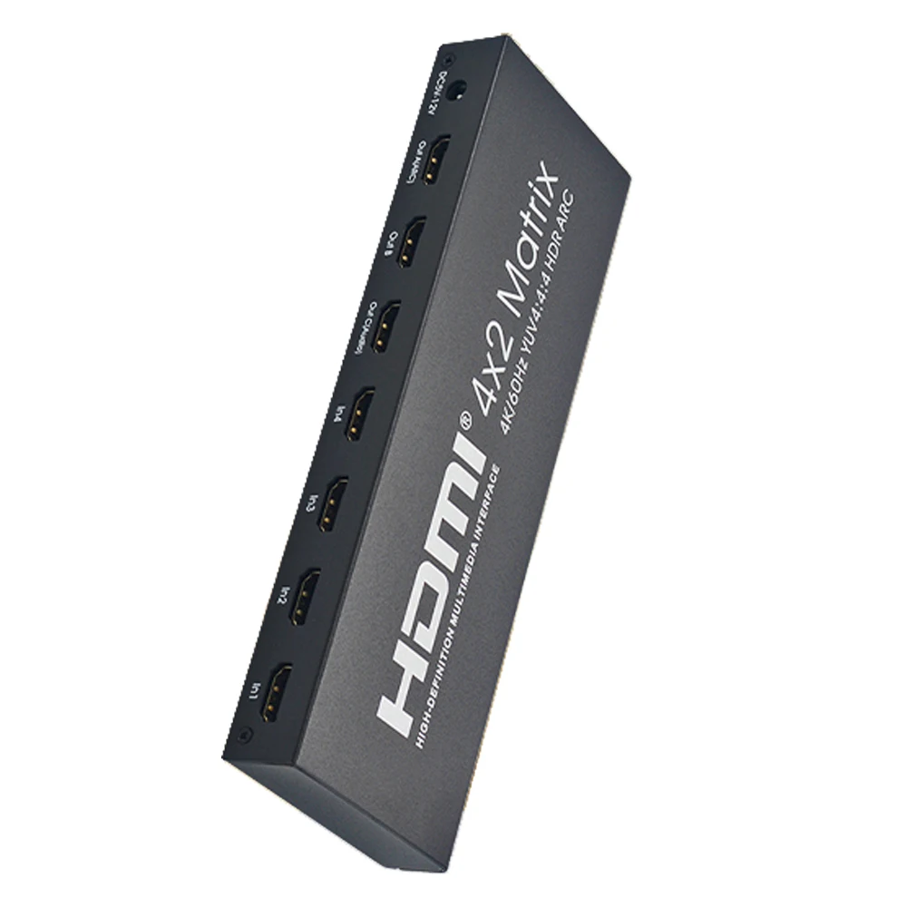Матрица AIXXCO 4K HDMI 2 0 4X2 с переключателем аудио на сплиттер 4 в ARC 4K/60 Гц|Кабели HDMI| |