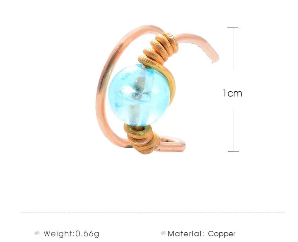 Высокое качество бисера KC позолоченная медь Tragus серьги для женщин леди без необходимости прокола клипсы кафф в стиле панк Brincos