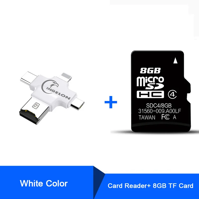 W-4in1Reader Plus 8G Micro SD ридер Microsd разъем с TF смарт-карты 8 Гб адаптер для iphone ios и Android телефонов OTG карт памяти ридер дропшиппинг - Цвет: W-4in1Reader Plus 8G