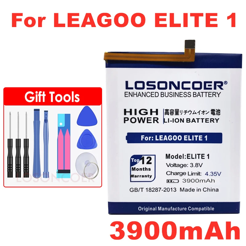 LOSONCOER Elite 1 3900 мАч батарея для LEAGOO Elite 1 Elite1 батарея мобильного телефона