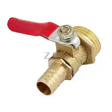 5 мм шлангов до 1/" PT Мужская резьба латунный встроенный шаровой клапан топливо закрытое выключено
