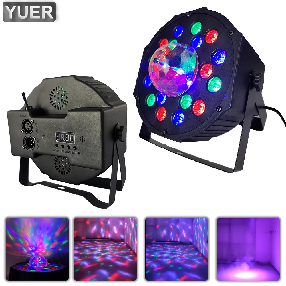 

Магический шар YUER 21X0.75W RGB DMX512, управление музыкой, 7 каналов, для диджея, дискотеки, сцены, свадьбы, помещения, танцпола, бара, ночного клуба
