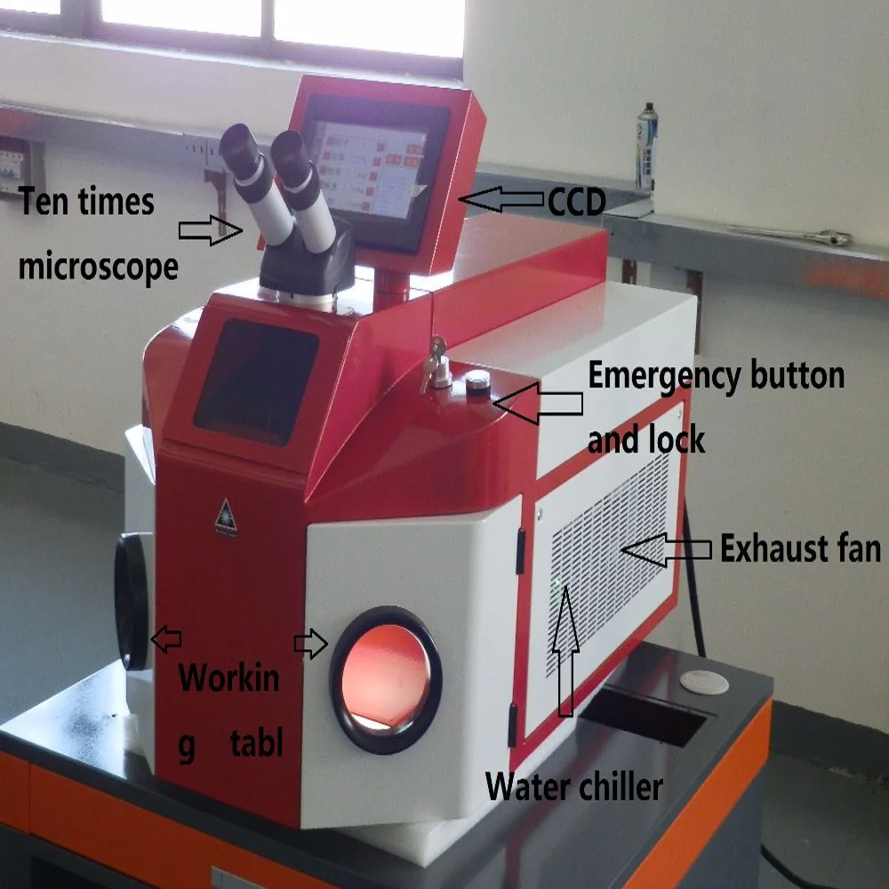 High Quality 100W Jewelry Laser Soldering Machine Laser Welding Machine High Rigidity Desktop Laser Spot Machinefor Sale