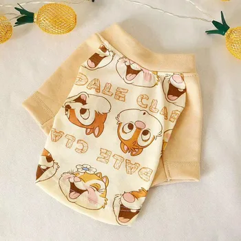 

Cute Squirrel Print Pet Dog Tshirt Vest for Small Dogs Summer Puppy Cat Clothes Chihuahua Yorkshire Shirts Pets Clothing Outfit