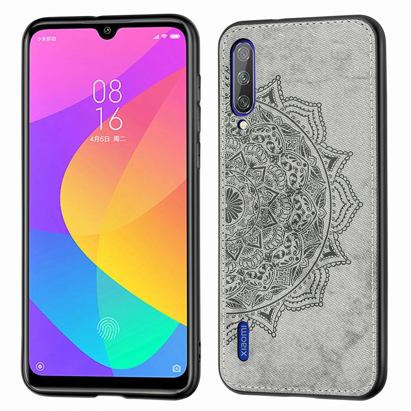 Чехол для Xiaomi Mi 9 Lite из силиконовой резины, чехол из ТПУ с текстурой для задней панели телефона для Xiaomi Mi 9 Lite, чехол для Xiaomi Mi 9 Lite