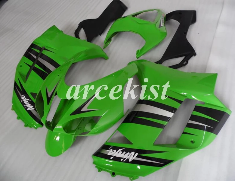 green gloss 4 подарки ABS мотоцикл Полный обтекатели комплект подходит для Kawasaki ZX6R 2007 2008 ZX-6R 07 08 ниндзя 636 кузов набор синий - Цвет: green gloss