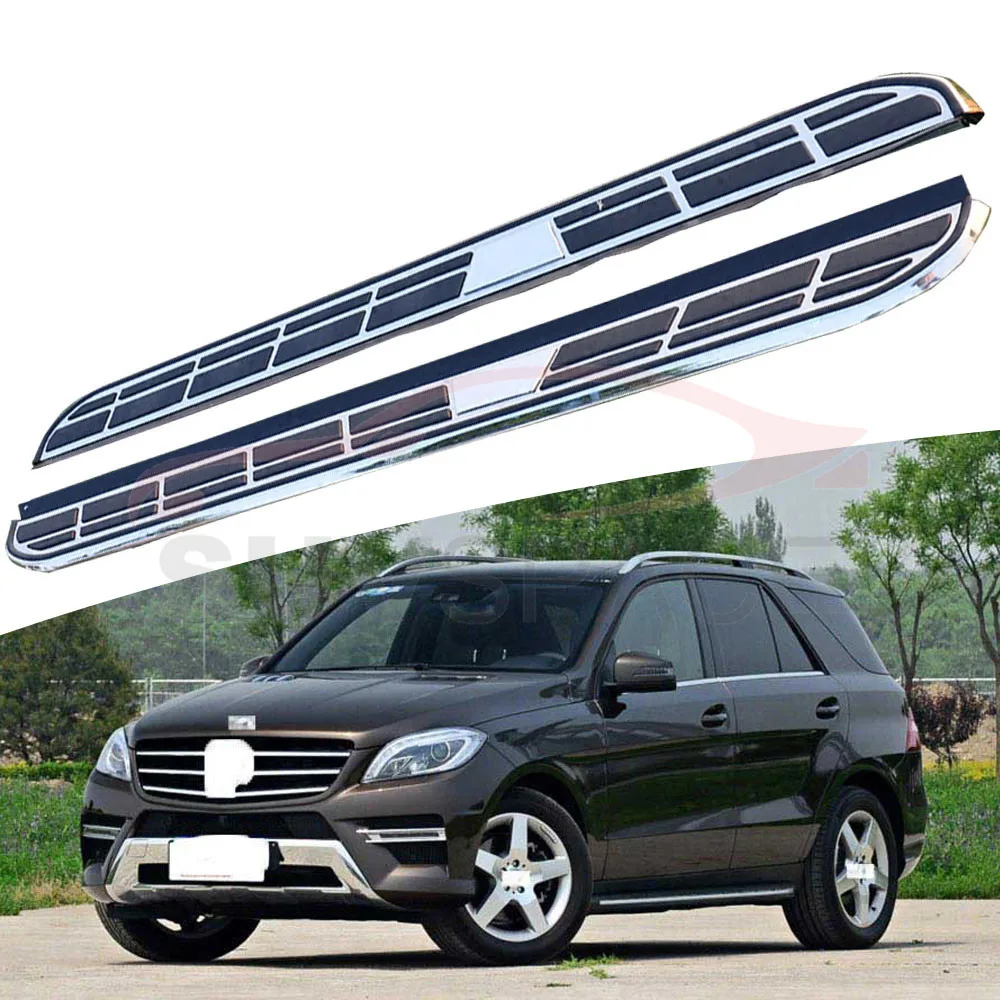 Боковой Шаг подходит для Mercedes Benz W166 ML 2013- Беговая доска nerf бар 2 шт. левый и правый алюминиевый боковой шаг боковая педаль