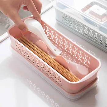 

Hot Chopsticks Container Spoons Organizer Kitchen Storage Containers Box Case For Knives Forks Spoon Chopsticks Cage