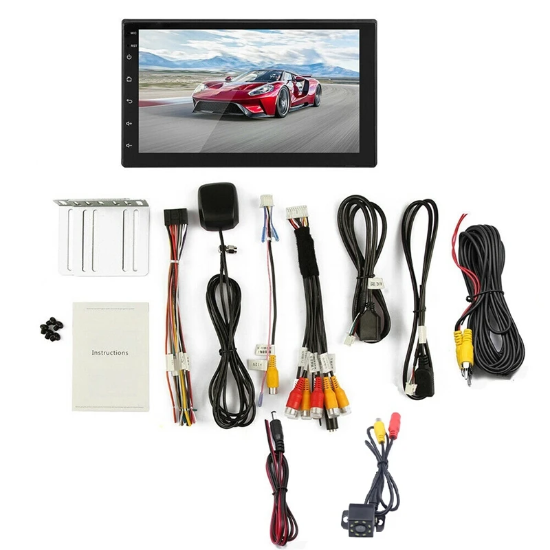  7 zoll 2 Din Android 8.1 Auto Stereo MP5 Player Presse Bildschirm FM Radio GPS WiFi BT Kopf Einheit