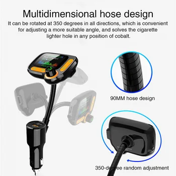 

Aux Car MP3 Player Multifunctional FM Transmitter LCD Display 1.77 Inch Screen Dual USB Charger Hands Free Wireless Bluetooth