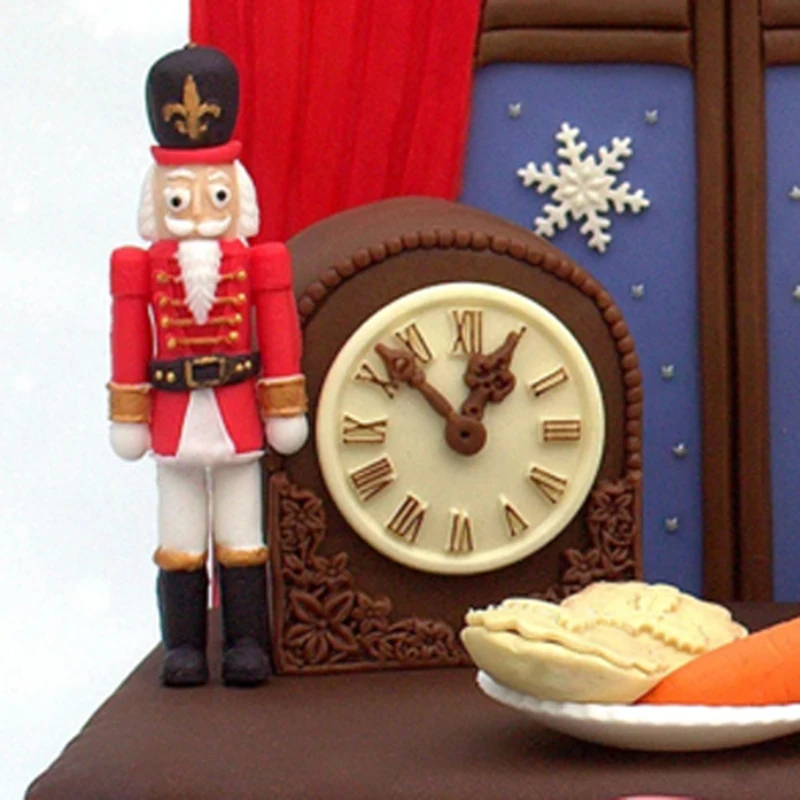 Щелкунчик солдат силиконовая помадка Рождественская форма для торта шаблон печенье Сахар ремесло шоколадные конфеты украшения плесень