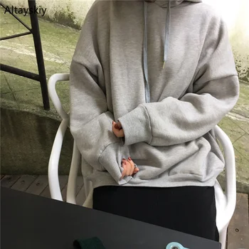 

Hoodies Women Solid Simple All-match Soft Daily Elegant Ladies Korean Style Hoodie Womens Trendy High Quality Sweatshirts Chic