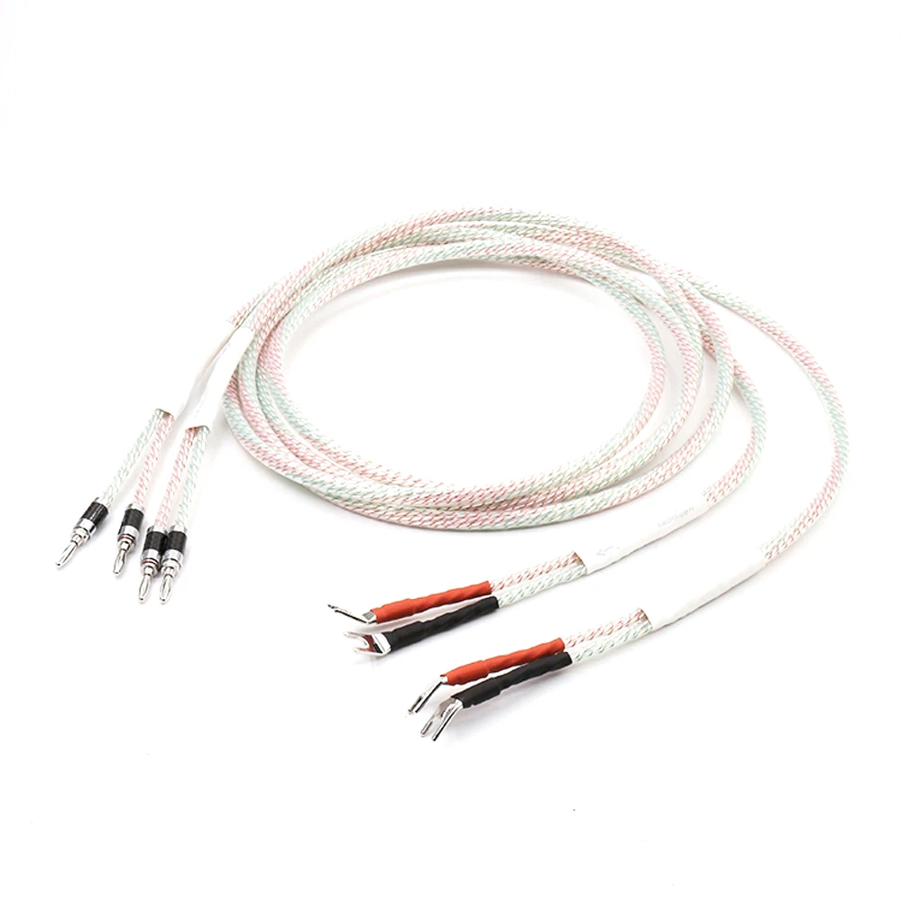 US $63.00 Pair Nordost Valhalla Series Hifi Speaker Cable Audio Loudspeaker With Banana To Spade Plug Speaker Audio Cable