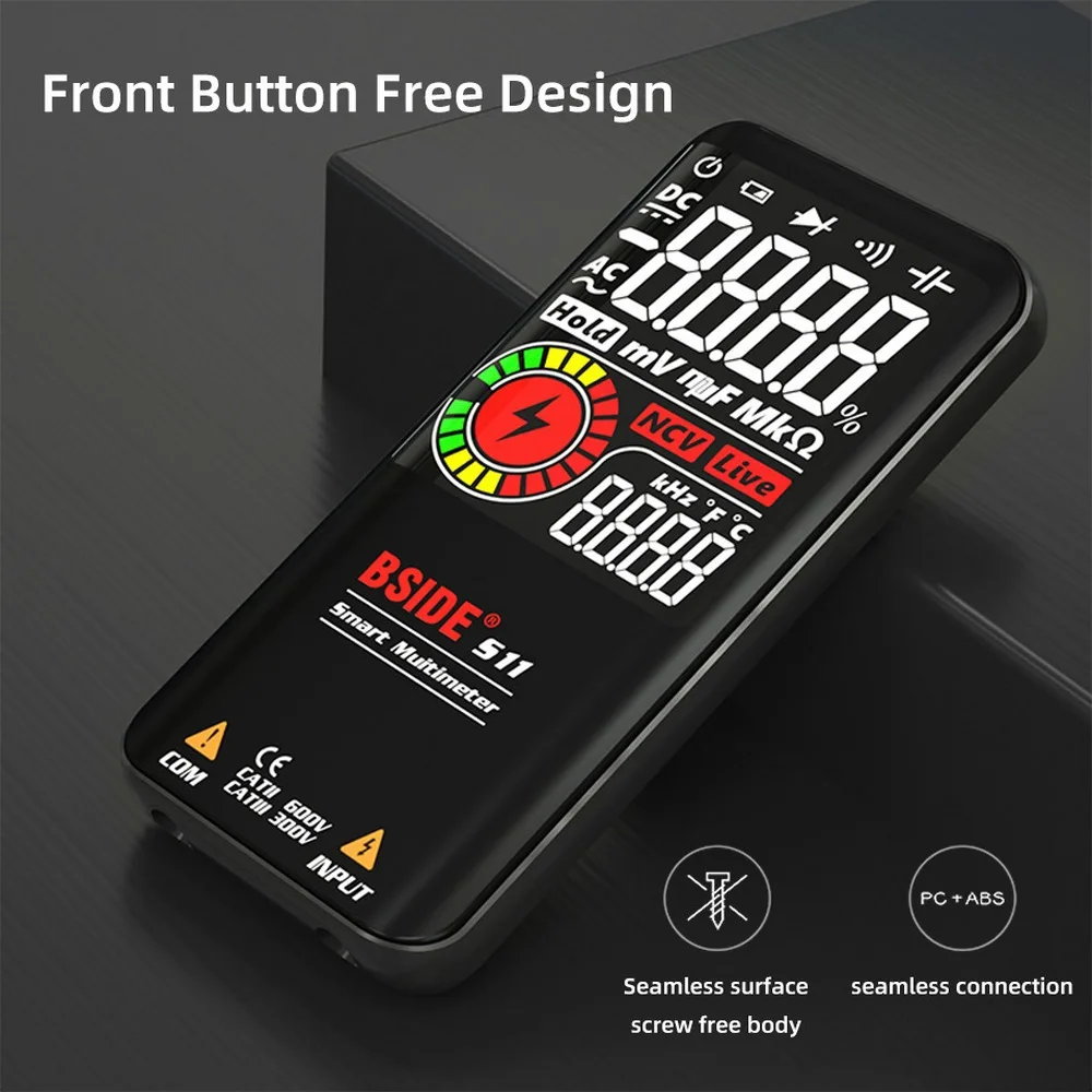BSIDE Digital Multimeter 3.5 Inch Smart Large Screen 9999 Count Multifunctional Voltage Frequency Capacitance Tester | Инструменты