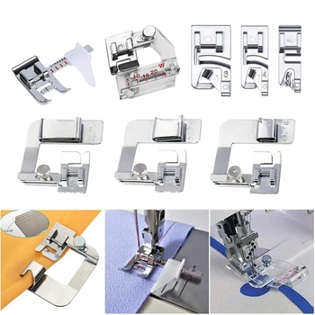 

Sewing Machine Feet,3Pcs Rolled Hem Pressure Foot Set (1/2 Inch,3/4 Inch,1 Inch),With 3Pcs Narrow Rolled Hem Presser Feet And Ad