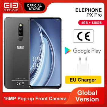 Перейти на Алиэкспресс и купить PX Pro смартфон 4 Гб 128 Helio P70 Octa Core 6,53 ''Экран 48MP сзади Камера 16MP всплывающее окно Фронтальная камера Камера Беспроводной зарядка NFC