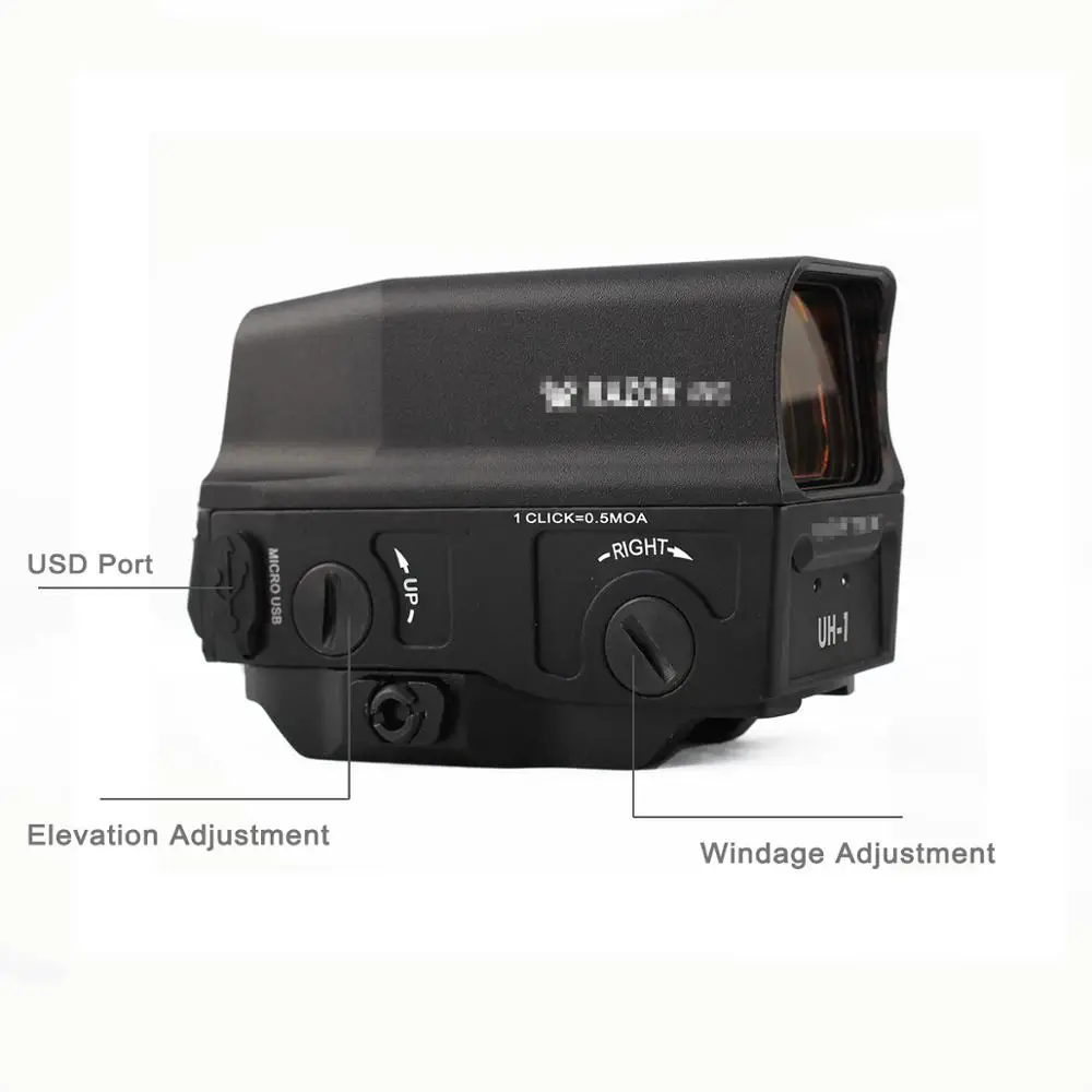 SPINA оптика UH-1 Красный точка зрения голографический рефлекторный прицел с USB зарядкой для 20 мм крепление страйкбол Охотничья винтовка