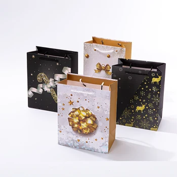 

5pcs/lot Birthday gift bag happy birthday christmas gift white card paper portable party gift bag party gift decoration