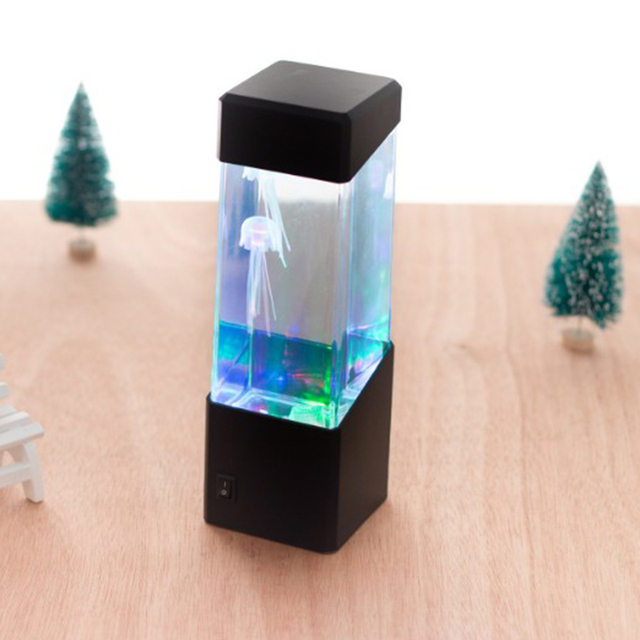 Fantasy Jellyfish Lamp USB Battery Colorful Changing Jellyfish Tank Aquarium Lamp Relaxing Night Light Home Table Decoration