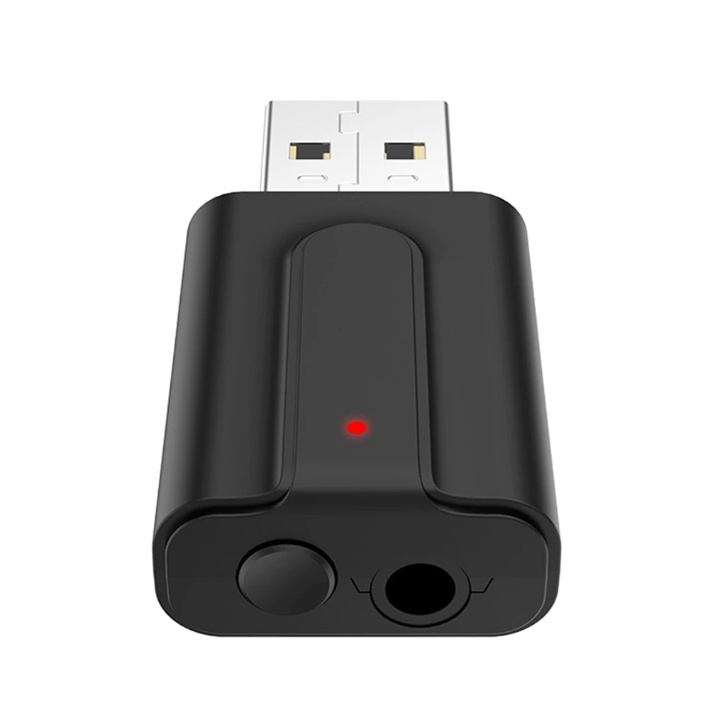 2 в 1 USB Bluetooth V5.0 приемник передатчик автомобильный беспроводной аудио AUX адаптер