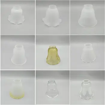 

Bell Shape Replacement Shade,Pendant Light Replacement Cover,Clear Transparent White Cognac Glass Lampshade for Accessory