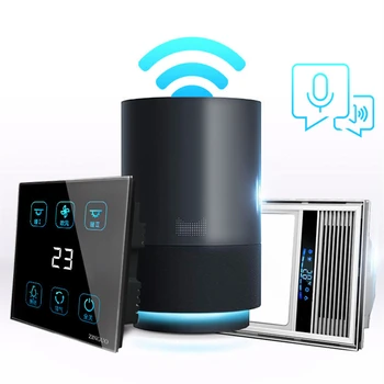 

New Smart Switch Glass Touch Panel Voice Remote Control Wireless Bathroom Switches For Alexa Smart Controller Google Smart Home