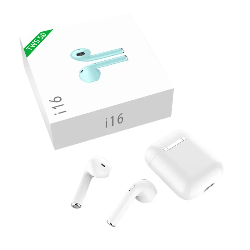 i16 white No Touch I20 TWS беспроводные наушники i21 i16 мини Bluetooth гарнитуры 5,0 вкладыши Наушники i9s с микрофоном pk i100 i19 i12 i200 i1000 для телефонов - Цвет: i16 white No Touch