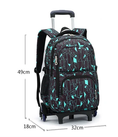 Новые водонепроницаемые школьные сумки для девочек и мальчиков Mochila Escolar Plecak Szkolny рюкзак на колесиках детский школьный ранец