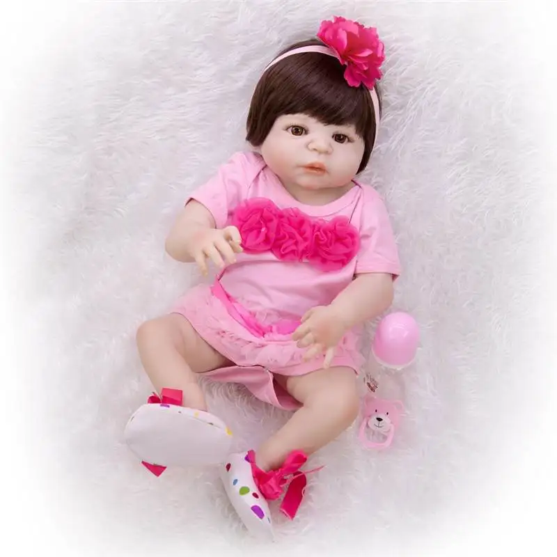 KEIUMI Гавайская гитара 23 дюймов Reborn Baby полный силиконовые 57 см модные носочки для новорожденных куклы реалистичные моделирования куклы, игрушки для детей, подарок ко дню рождения