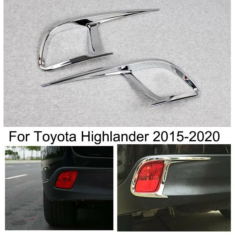 JanDeNing 2 шт./компл. для Toyota Highlander- ABS Хром задние противотуманные фары крышка лампы рамка отделка эмблемы