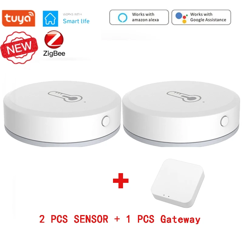 Tuya/SmartLife App ZigBee Smart Temperature And Humidity Sensor Work With Zigbee Hub Via Alexa Google Home | Электроника