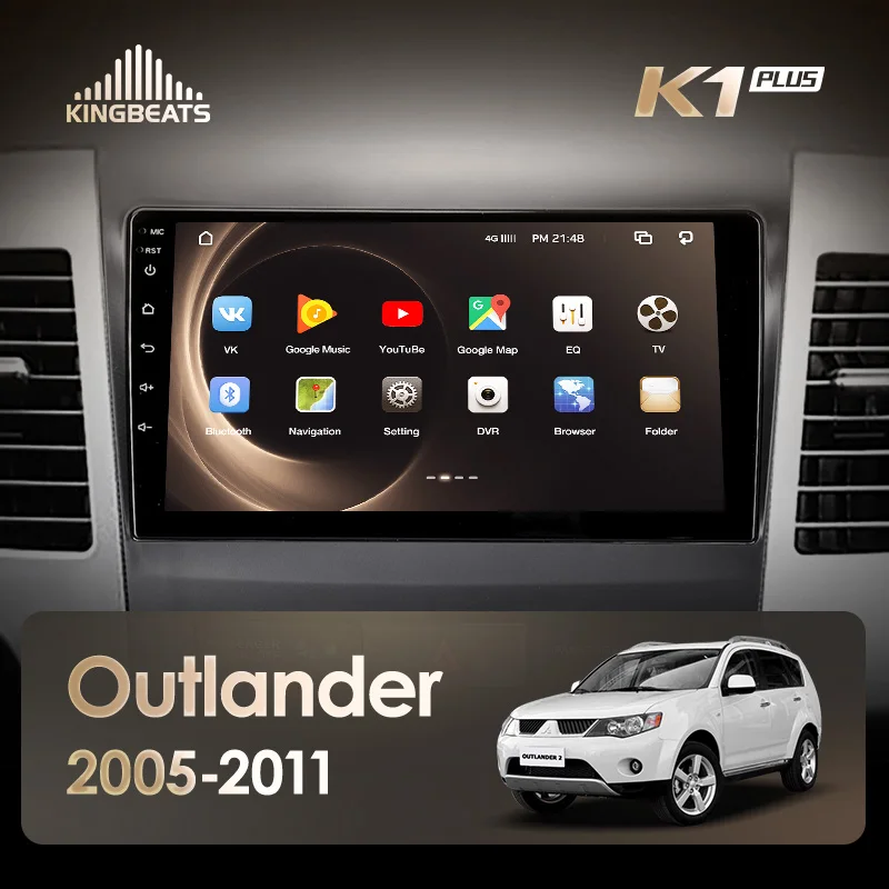 KingBeats штатное головное устройство for Mitsubishi Outlander 2 CW0W 2005-2011 GPS Android 8.1 автомагнитола на андроид магнитола для Мицубиси Аутлендер 2 CW0W автомобильная мультимедиа Octa Core 8 core*1.8G DDR4