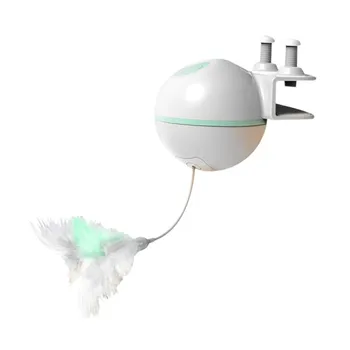 

Unique Creative Pet USB Electric Laser Toy Cat Exercise Training Toy Entertaining Feather Toy Adjusted Cat Teasing Device