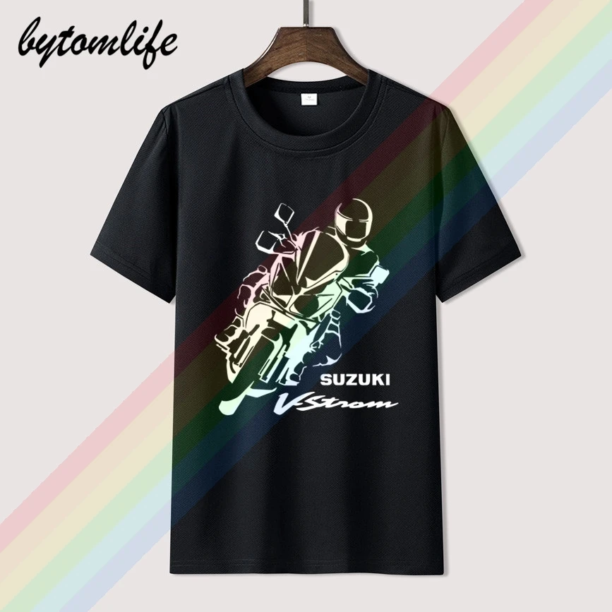 Fashion Cool Men T-Shirt Women Funny Tshirt V Strom Rider Customized Printed Summer Black 100% Cotton O-Neck Tops Tee | Мужская одежда