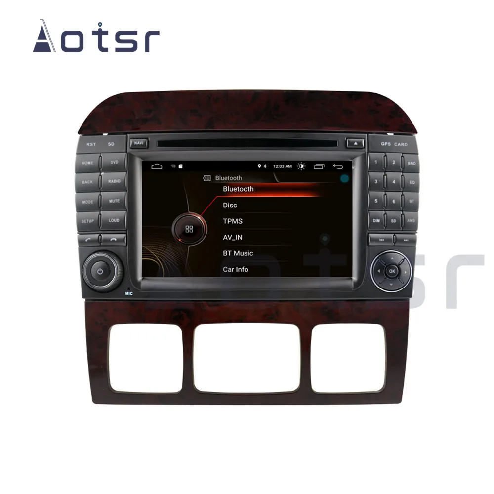 Discount Android 9.0 Car DVD Player GPS For Mercedes-Benz CL-Class W215 S-Class W220 Auto Stereo Radio Car Multimedia Player 4G Head Unit 7