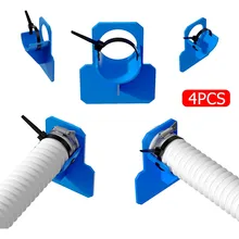 

4 Pcs Swimming Pool Pipe Holder Support Mount Supports Pipes 30-38mm For Intex Above Ground Hose Outlet With Cable Tie