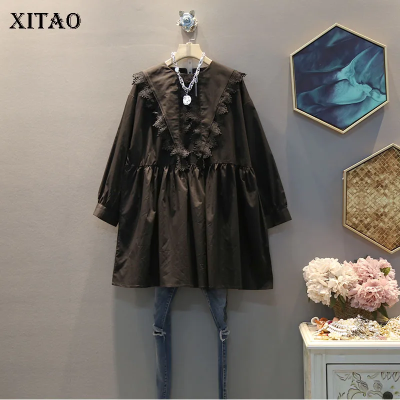 XITAO плиссированное платье с оборками Модное Новое женское элегантное длинным