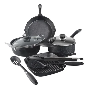

QueenTime A Set Of Pans Cooking Pots Nonstick Cooking Pots Set Pots Of Kitchen Cooking Spatula Coookware Sets Saucepans